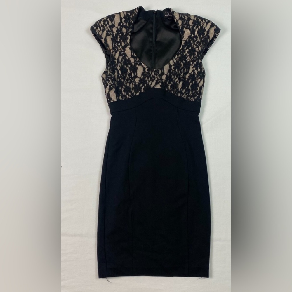 Ted Baker London Black with Nude Underlay Dress